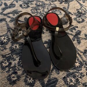 Chloe Black and Red Sandals